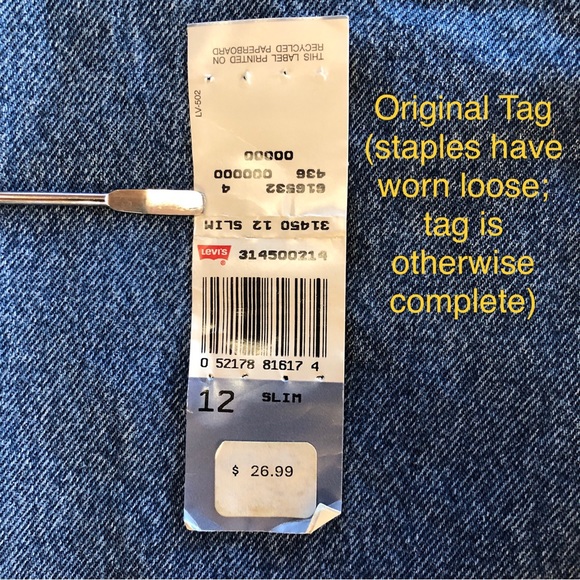 90s Levi’s “White Tab” NWT 550 Slim Relaxed (~ W22/23” L27) - Picture 14 of 17